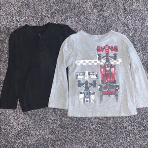 Two boys long sleeve shirts